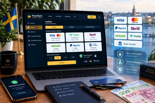 Online casino payments for deposits and withdrawals