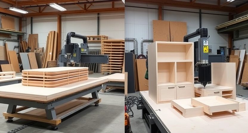 Panel saw vs nesting CNC furniture production workflows
