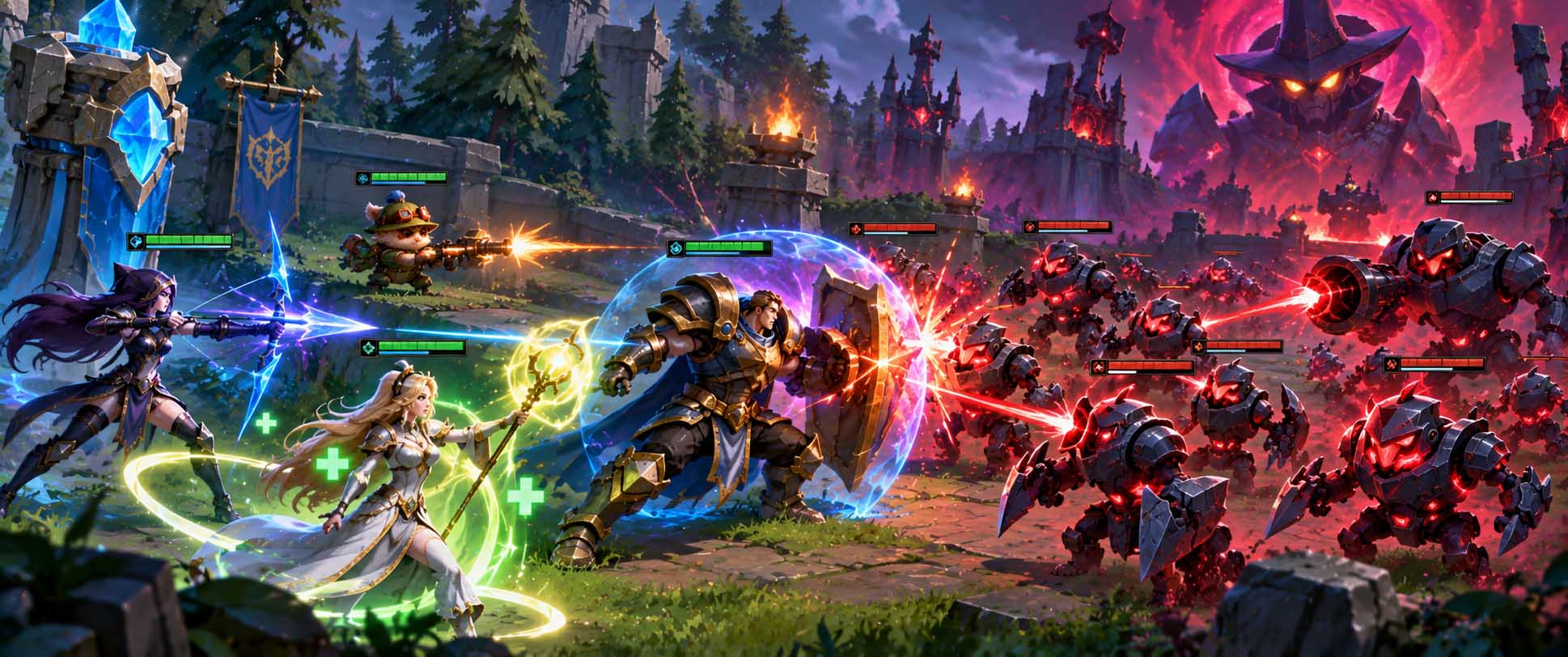 Sustain in Doom Bots with frontline durability and team protection